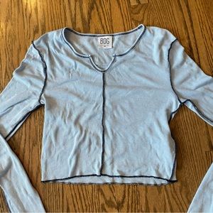 BDG reverse seamed long sleeve baby tee